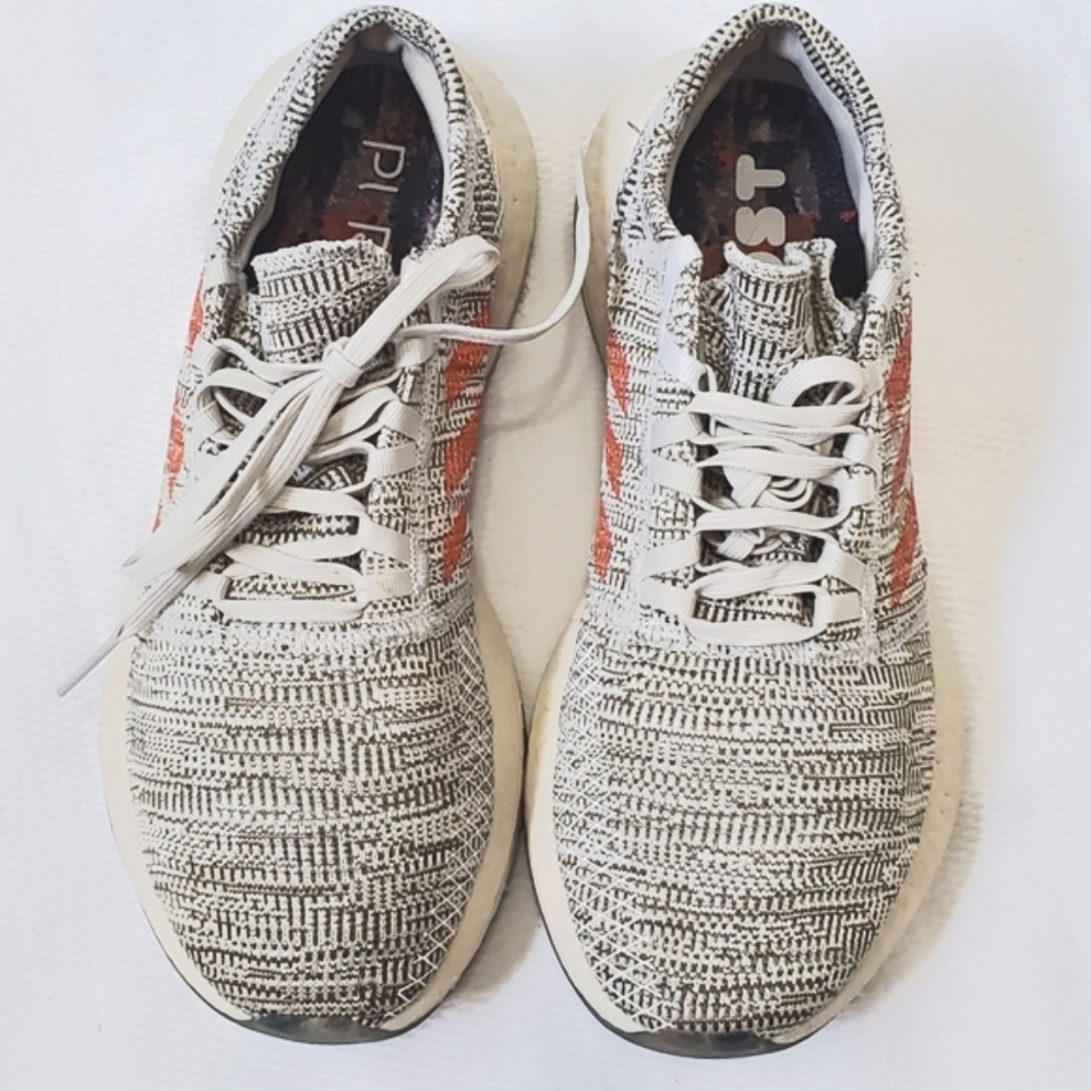 Adidas Pure Boost Go LTD Raw White True Orange Trace Mens 7.5